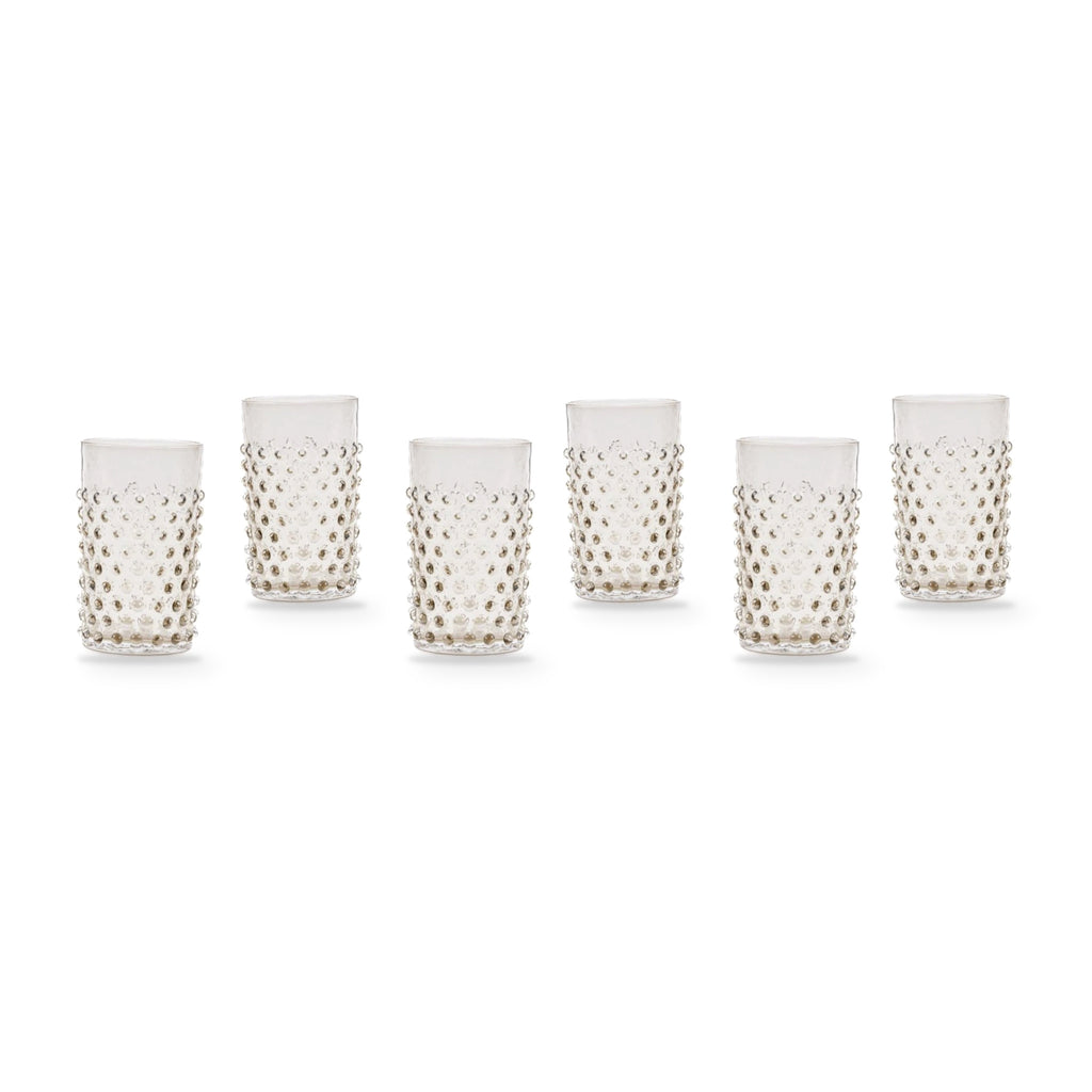Set van 6 kristallen glazen fumé