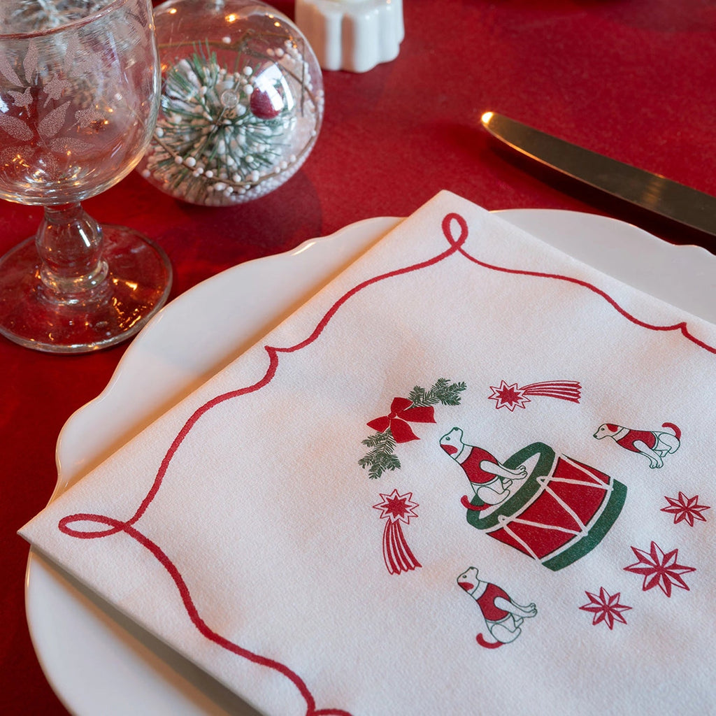 Paper Christmas and winter napkins 40x40